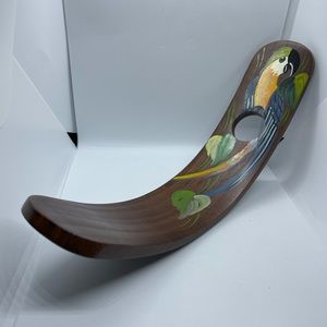 Inciense ash catcher wood hand painted.